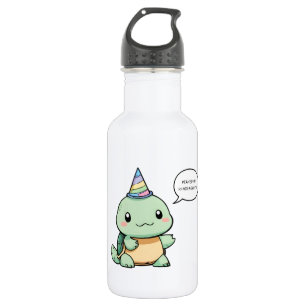 "Peaked In Kindergarten" Funny Turtle Design 532 Ml Water Bottle