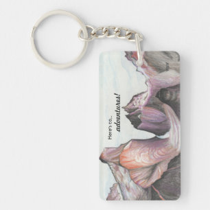 Peaks and Valleys Mountain Range Key Chain