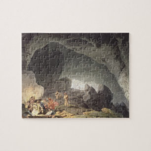 Peaks Hole, Derbyshire (colour engraving) Jigsaw Puzzle