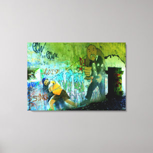 Peaks island graffiti wrapped canvas