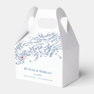 Peaks Island Maine Destination Wedding Elegant Favour Box