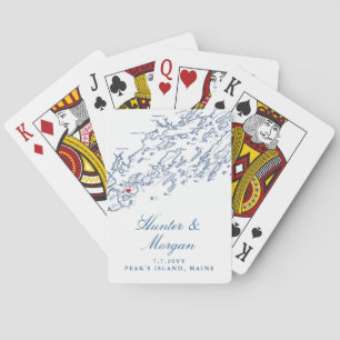 Peak's Island Maine Destination Wedding Favour Playing Cards