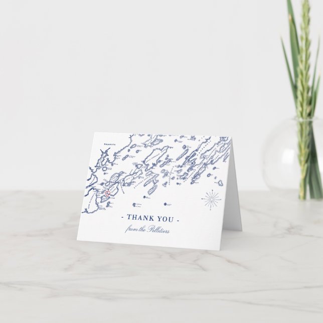 Peaks Island Maine Thank You Cards Personalised (Front)