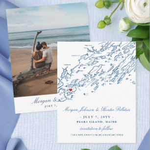 Peaks Island Save the Date for a Maine Wedding