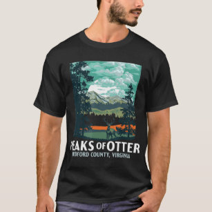 Peaks of Otter Retro Blue Ridge Parkway WPA T-Shirt