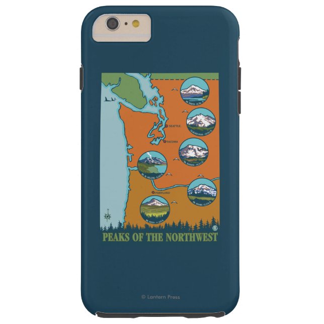 Peaks of the Northwest - 5 Different Mountains Case-Mate iPhone Case (Back)