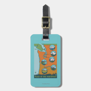 Peaks of the Northwest - 5 Different Mountains Luggage Tag