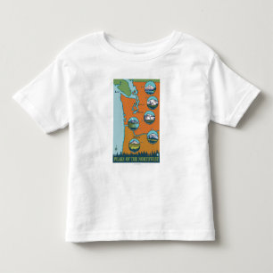 Peaks of the Northwest - 5 Different Mountains Toddler T-Shirt