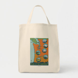Peaks of the Northwest - 5 Different Mountains Tote Bag