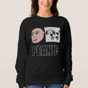 Peanus Cringe Cursed Unhinged Meme Humour Weird St Sweatshirt