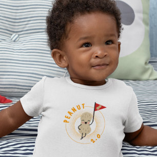 Peanut 2.0 - Smiling Peanut w/Peanut Flag T-Shirt Baby Bodysuit