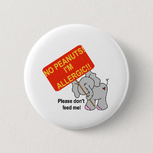 Peanut Allergy 6 Cm Round Badge