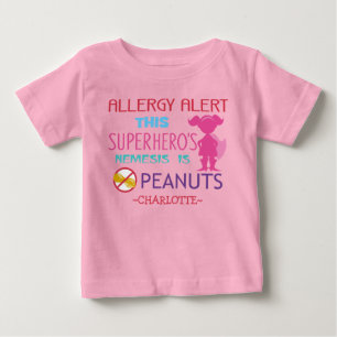 Peanut Allergy Alert Superhero Girls Shirt