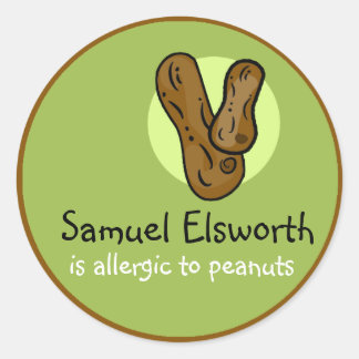 Peanut Allergy Customisable Sticker