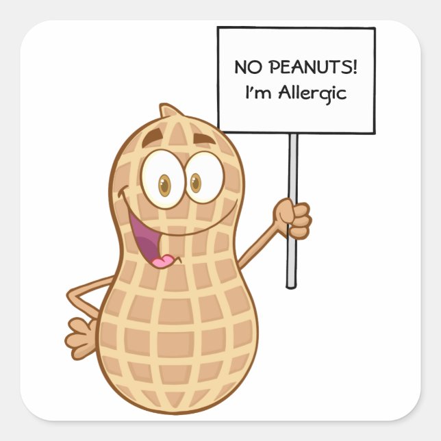 Peanut Allergy (customisable) Sticker (Front)
