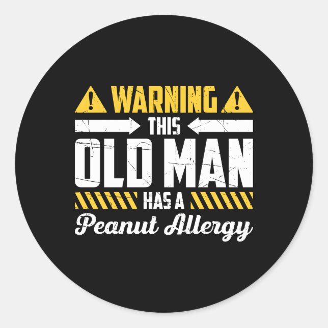 Peanut Allergy For Peanut Allergy Sufferers Peanut Classic Round Sticker (Front)