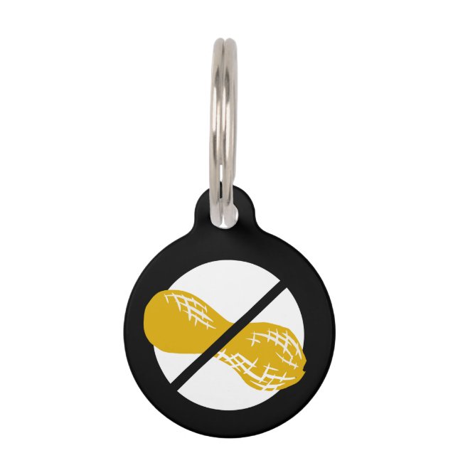 Peanut Allergy Kids Personalised Emergency Contact Pet Tag (Front)