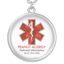 Peanut Allergy Medical Necklace