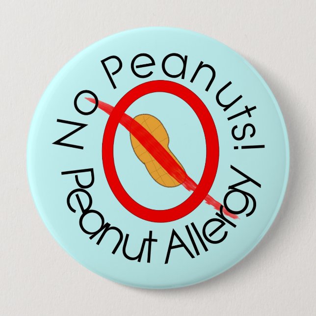 Peanut Allergy Pin Blue (Front)