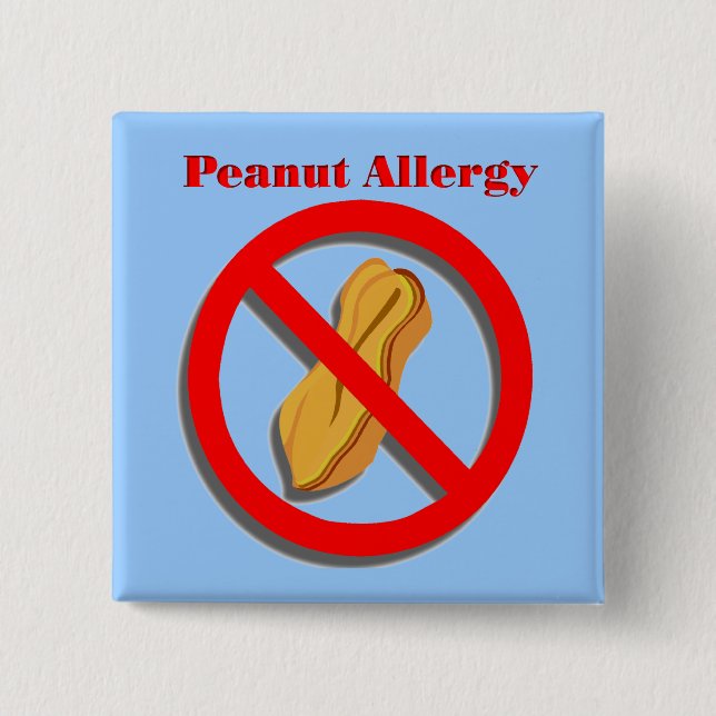 Peanut Allergy Pin in Blue (Front)