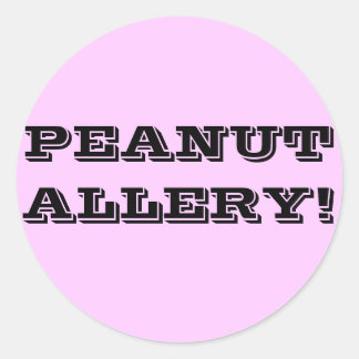PEANUT ALLERY! CLASSIC ROUND STICKER