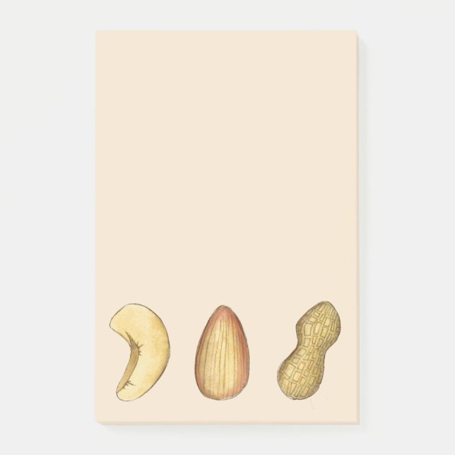 Peanut Almond Cashew Snack Food Nut Nuts Foodie Post-it Notes (Front)