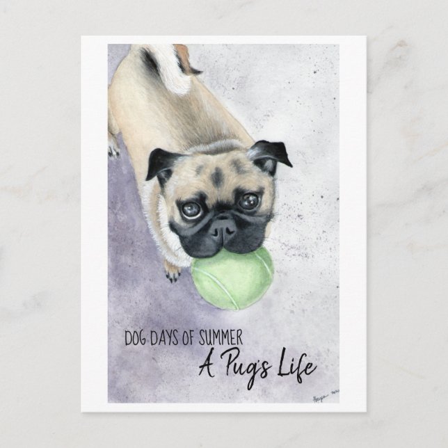 Peanut and her Ball Postcard (Front)