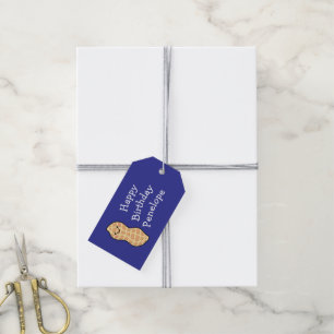 Peanut Birthday Party Kids Cute Nut Cartoon Gift Tags