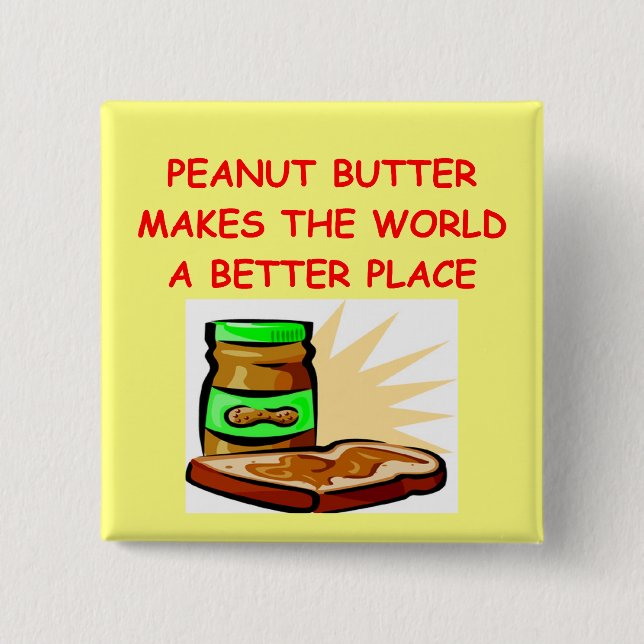 peanut butter 15 cm square badge (Front)