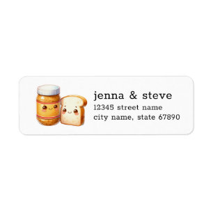Peanut Butter and Bread Return Address Labels