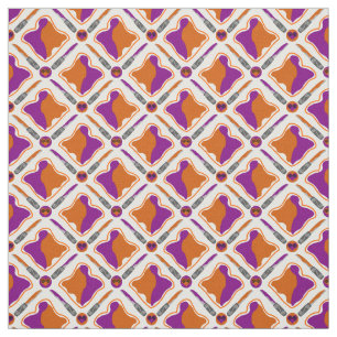 Peanut Butter and Grape Jelly Seamless Pattern Fabric