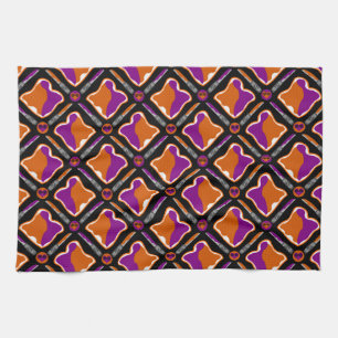 Peanut Butter and Grape Jelly Seamless Pattern Tea Towel