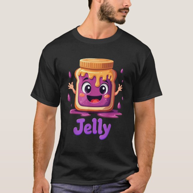 Peanut Butter And Jelly Best Friend Matching  T-Shirt (Front)