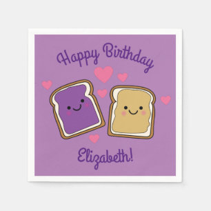 Peanut Butter and Jelly Birthday Party PBJ Napkin