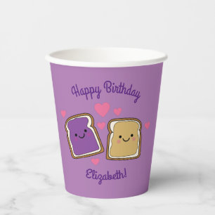 Peanut Butter and Jelly Birthday Party PBJ Paper Cups