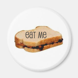 Peanut Butter and Jelly "EAT ME" SANDWICH PRINT Magnet