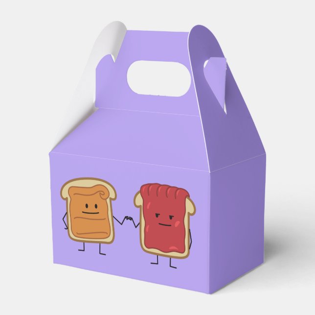 Peanut Butter and Jelly Fist Bump friends toast Favour Box (Front Side)