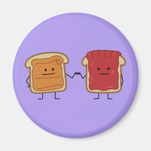 Peanut Butter and Jelly Fist Bump friends toast Magnet