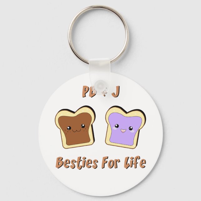 Peanut Butter and Jelly Key Ring (Front)