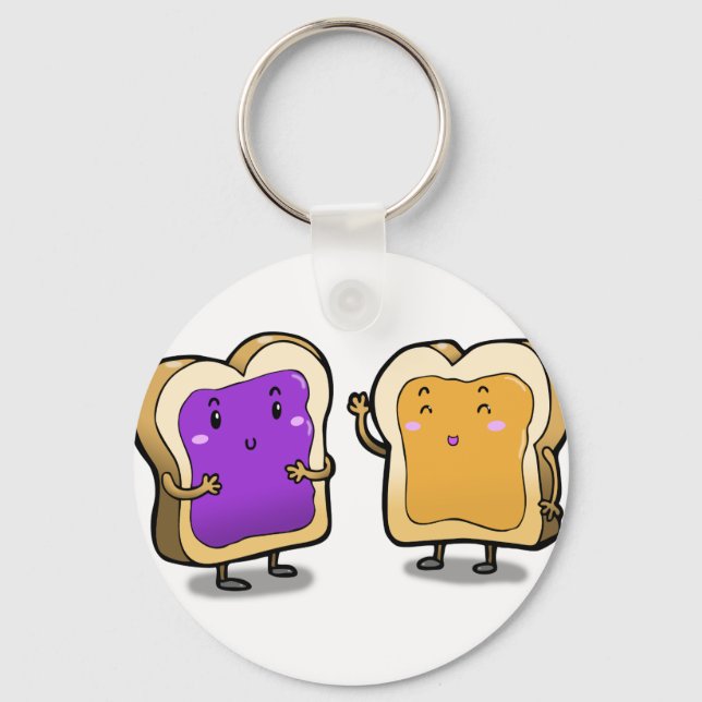 Peanut Butter and Jelly Key Ring (Front)