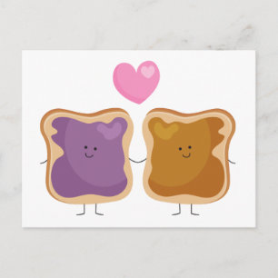 Peanut Butter and Jelly Love Postcards