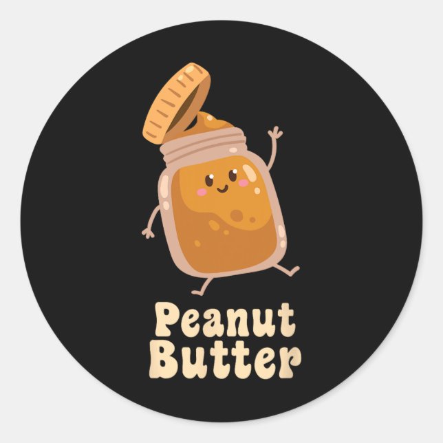 Peanut Butter and Jelly Matching Couple Halloween  Classic Round Sticker (Front)