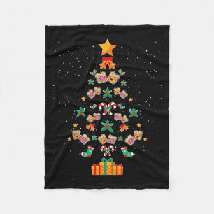 Peanut Butter And Jelly Pb & J Christmas Tree Fleece Blanket