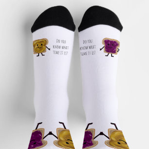 Peanut Butter and Jelly Sandwich Buddy Socks
