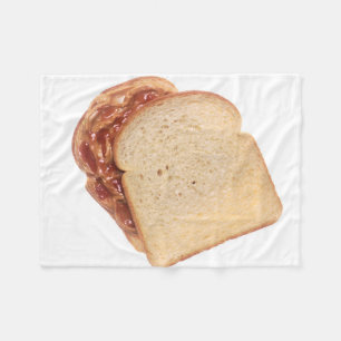 Peanut Butter and Jelly Sandwich Fleece Blanket