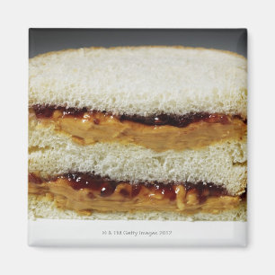Peanut butter and jelly sandwich. magnet