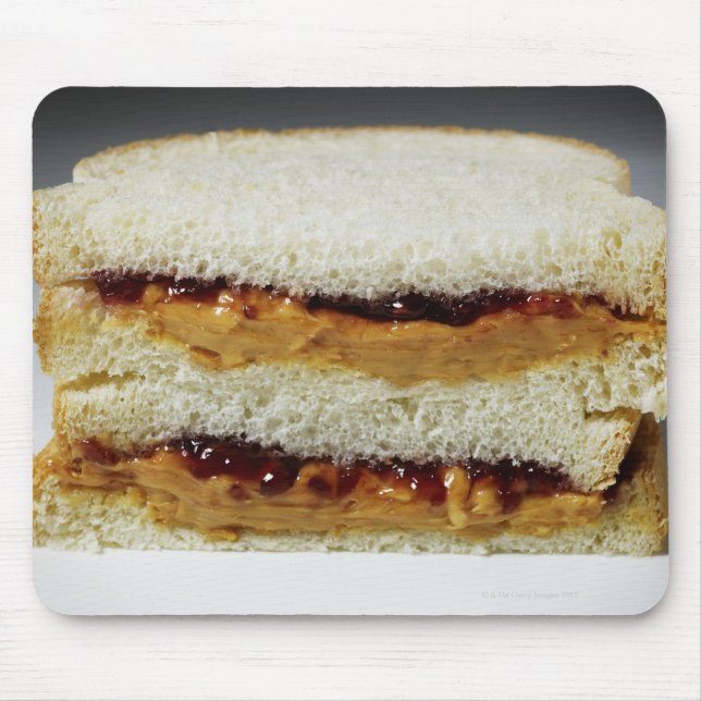 Peanut butter and jelly sandwich. mouse mat (Front)