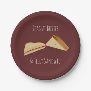 Peanut Butter and Jelly Sandwich   Paper Plate