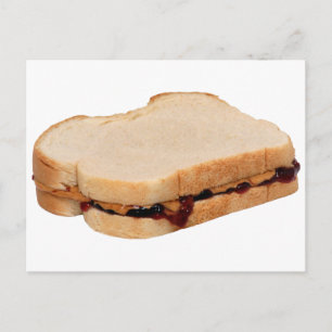 Peanut Butter and Jelly Sandwich Postcard
