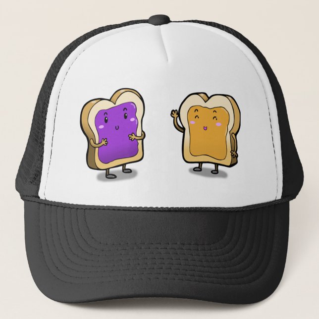 Peanut Butter and Jelly Trucker Hat (Front)